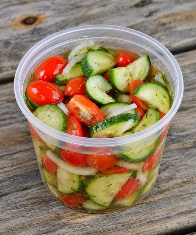 Quart Cucumber & Tomato Salad.