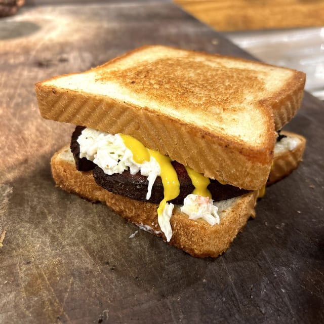 Fried Bologna Sandwich.